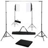 vidaXL Fotostudio-Set mit Softboxen und Hintergrundsystem
