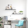 vidaXL Schwebende Wandregale 2 Stk. Grau 90x23,5x3,8cm MDF