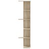 vidaXL Wand-Eckregal Sonoma-Eiche 36,5x36,5x140 cm Holzwerkstoff