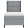 vidaXL Boxspringbett mit Matratze Hellgrau 200 x 100 cm Stoff