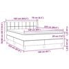 vidaXL Boxspringbett mit Matratze Rosa 160x220 cm Samt