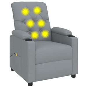 vidaXL Massagesessel Hellgrau Stoff