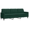 vidaXL 2-tlg. Sofagarnitur mit Kissen und Nackenrollen Dunkelgr&uuml;n Samt