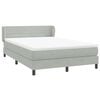 vidaXL Boxspringbett mit Matratze Hellgrau 160x220 cm Samt