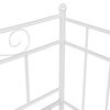 vidaXL Schlafsofa Bettgestell Weiß Metall 90x200 cm