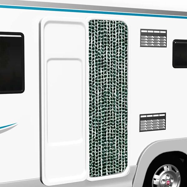 vidaXL Insektenschutz-Vorhang Gr&uuml;n und Wei&szlig; 56x185 cm Chenille