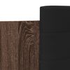 vidaXL Bettgestell mit Kopfteil und LED-Leuchten Braun Eiche 90x200 cm