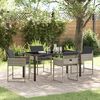 vidaXL Garten Essgruppe mit Kissen 5 pcs Hellgrau Poly-Rattan