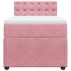 vidaXL Boxspringbett mit Matratze Rosa 90x190 cm Samt