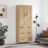 vidaXL Highboard Sonoma-Eiche 69,5x34x180 cm Holzwerkstoff
