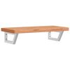 vidaXL Waschbeckenregal Wandmontage Stahl und Massivholz Buche