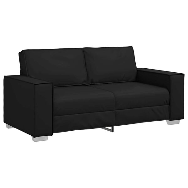 vidaXL Sofa 140cm Schwarz Stoff
