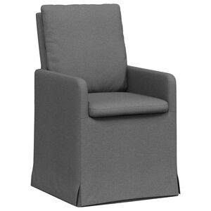 vidaXL Esszimmerst&uuml;hle 2 stk. Stoff Dunkelgrau 57 x 67 x 98 cm
