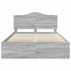vidaXL Bettrahmen Graues Sonoma 160 x 200 cm Massives Kiefernholz