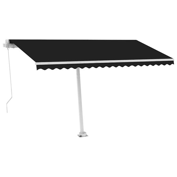 vidaXL Standmarkise Manuell Einziehbar 450x300 cm Anthrazit