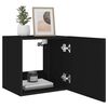 vidaXL TV-Wandschrank mit LED-Leuchten Schwarz 40,5x35x40 cm