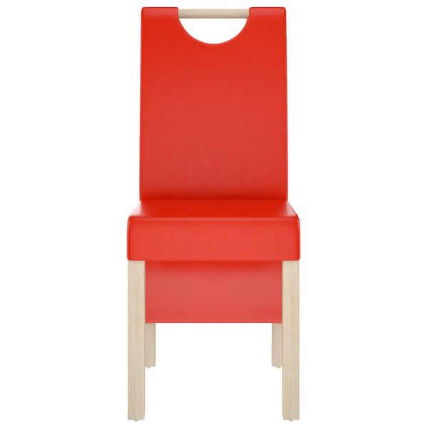 vidaXL Esszimmerst&uuml;hle 6 Stk. Rot Kunstleder