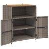 vidaXL Schrank mit T&uuml;r Grau 70 x 50 x 87 cm Polyester und Roly Ratten