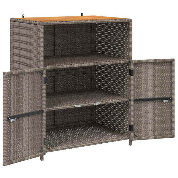 vidaXL Schrank mit T&uuml;r Grau 70 x 50 x 87 cm Polyester und Roly Ratten