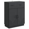 vidaXL Sideboard Schwarz 66 x 34,5 x 87 cm Holzwerkstoff