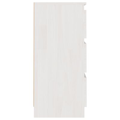 vidaXL Nachtschrank Weiß 40x29,5x64 cm Massivholz Kiefer