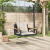 vidaXL Hängesessel mit Kissen Schwarz 63x62x40 cm Poly Rattan