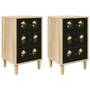 vidaXL Nachttisch BREMEN 2 stk. Sonoma-Eiche 36 x 33 x 60 cm