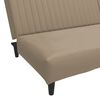 vidaXL Schlafsofa 2-Sitzer Cappuccino-Braun Kunstleder