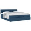 vidaXL Ottoman-Bett mit Matratze Blau 180x200 cm Stoff