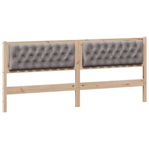 vidaXL Kopfteil Sonstiges Braun und Taupe 200 cm Massivholz Kiefer