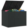 vidaXL Garten-Kissenbox PE Rattan 145x100x103 cm Schwarz