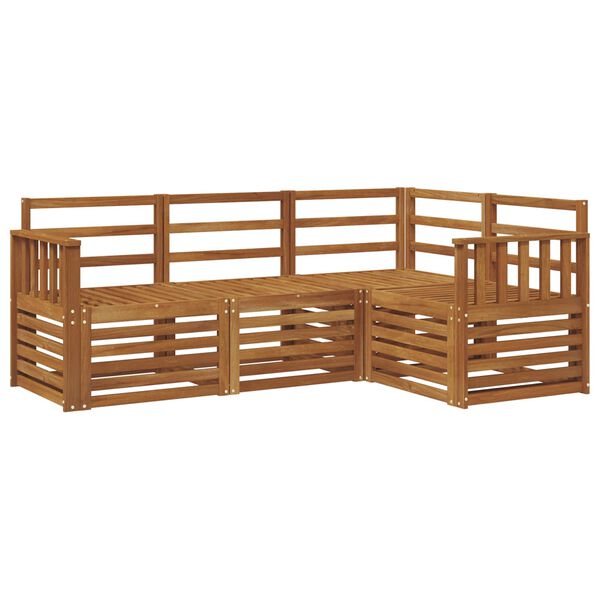 vidaXL Sofagarnituren 4 pcs Natur Massivholz Akazie