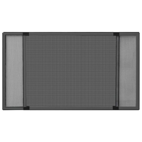 vidaXL Teleskop-Fliegengitter für Fenster Anthrazit (100-193)x75 cm