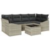 vidaXL Sofa Set 7 stk. Hellgrau [Synthetisch]: Poly Rattan