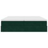 vidaXL Ottoman-Bett mit Matratzen Dunkelgr&uuml;n 180x200 cm Samt
