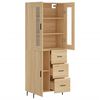 vidaXL Highboard Sonoma-Eiche 69,5x34x180 cm Holzwerkstoff