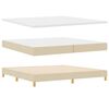 vidaXL Boxspringbett mit Matratze Creme 200 x 200 cm Stoff
