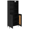 vidaXL Highboard Schwarz Eichen-Optik 69,5 x 34 x 180 cm Holzwerkstoff