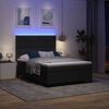 vidaXL LED Boxspringbett mit Matratze Schwarz 140 x 200 cm Samt