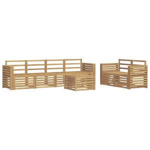vidaXL Outdoor-Sofagarnitur 7 stk. Wei&szlig; Massivholz Akazie