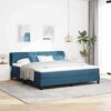 vidaXL Boxspringbett mit Matratze Dunkelblau 180 x 200 cm Samt