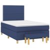 vidaXL Boxspringbett mit Matratze Blau 120x190 cm Stoff