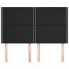 vidaXL Kopfteil Schwarz 144x5x118/128 cm Kunstleder