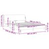 vidaXL Bettgestell "Dover" Cappuccino-Braun 160x200 cm Kunstleder