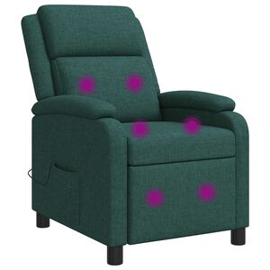 vidaXL Massage Relaxsessel Dunkelgr&uuml;n Stoff