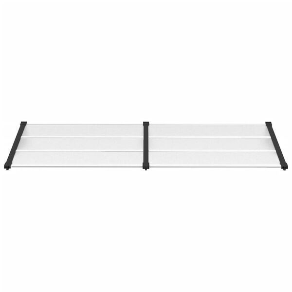 vidaXL Türvordach Schwarz und Transparent 239x90 cm Polycarbonat
