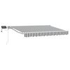vidaXL Manueller Markisenrahmen mit LEDs Anthrazit und Wei&szlig; 3 x 2,5 m