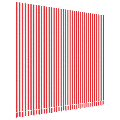 vidaXL Markisenbespannung Rot und Weiß Gestreift 4x3,5 m