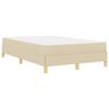 vidaXL Boxspringbett mit Matratze Creme 120 x 190 cm Stoff