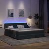 vidaXL Bett mit Stauraum und LED mit LED Dunkelgrau 180 x 200 cm Samt
